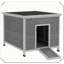 Cage en bois avec toit ouvrable et portes doubles amovibles-310259266