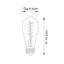 4W E27 ES ST64 Amber Pear LED Dimmable Bulb - 280lm 2200K Warm White