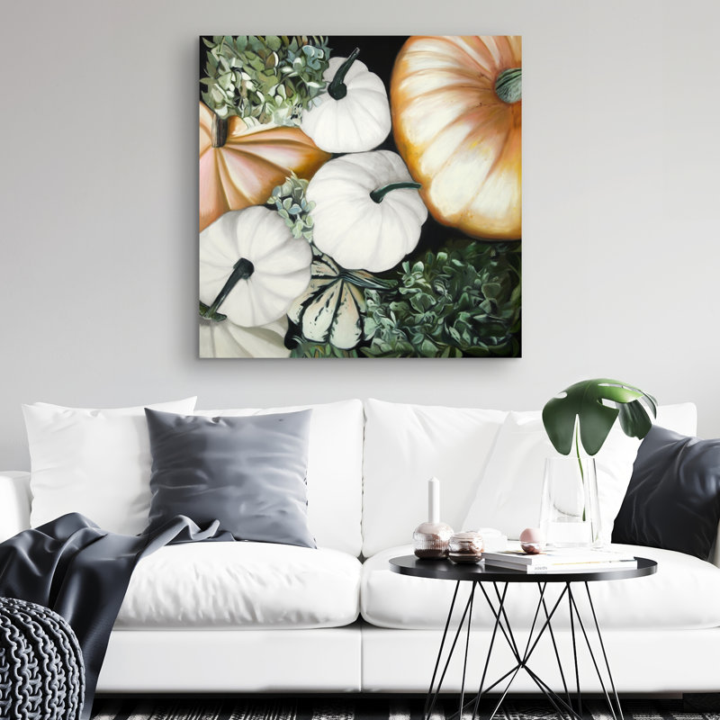 Fall pumpkins - 32"x32" art on canvas