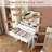 New Large Mirror Vanity Desk For Bed Room  , Modern Makeup Vanity Set With Power Outlet And Hair Dryer Holder, 5 Drawers , 3 Lighting Color Adjustable Dressing Table For Bedroom, White Color