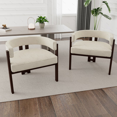 Fauteuil en tissu chenille avec dossier ouvert