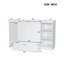 Lit escamotable simple avec tablettes de chevet et garde-robe, lit mural peu encombrant avec rangement, finition blanche