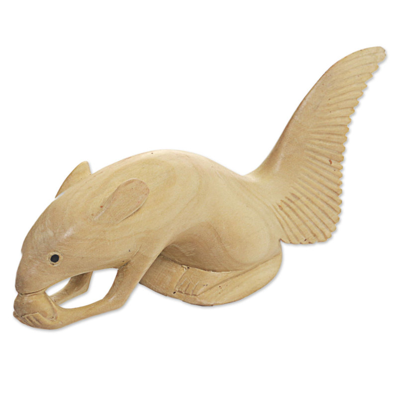 Figurine écureuil en bois d’indonésie de fête Maplecrest