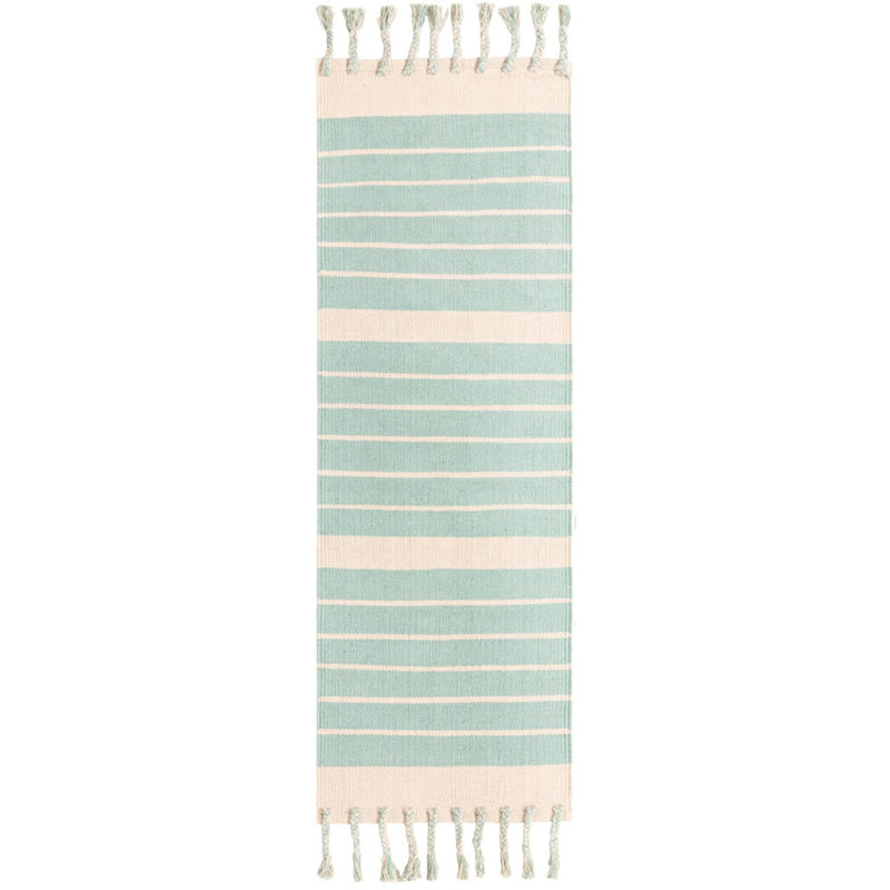 Yellville Cotton Striped Indoor Rug, Runner 2'7" x 12'