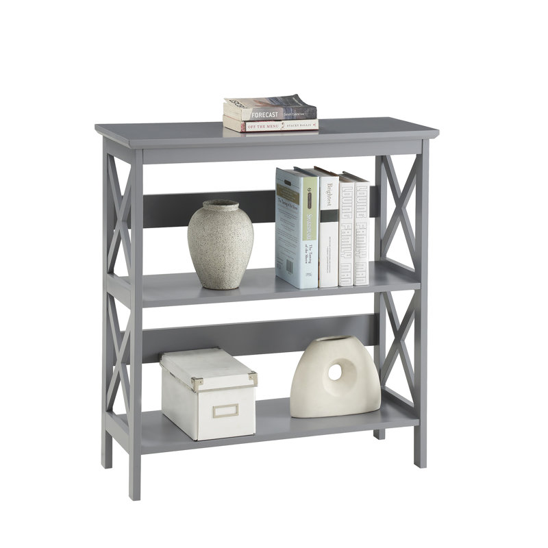 Darek Etagere Bookcase, Gray