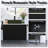 30-Inch Freestanding Bathroom Vanity With Black Ceramic Basin And Carrara White Counter Top