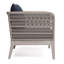 Chaise d'extérieur pour conversation - gris ardoise