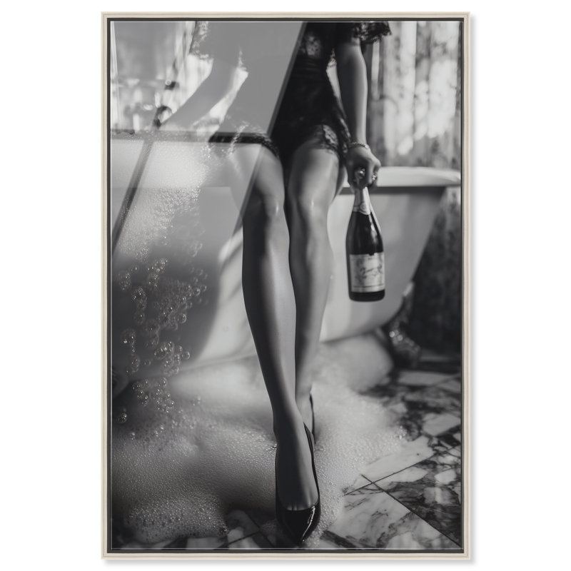 Bubbly Midnight High-Gloss Frameless Acrylic Glass Wall Art Fashion Print by Oliver Gal, Ready to Hang, 10 x 15, 37"H x 55"W
