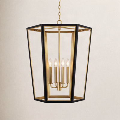 4 - Light Dimmable Lantern Chandelier