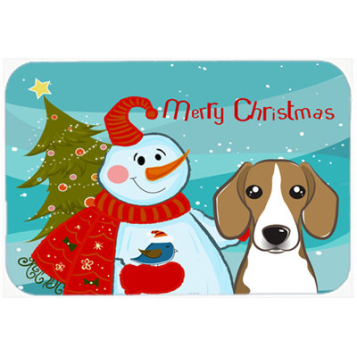Planche à découper en verre beagle caroline Snowman Buddies