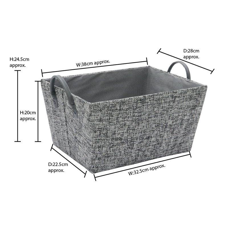 JVL Fabric Decorative Basket
