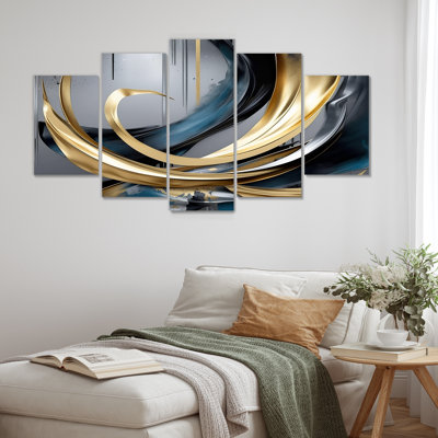 Jaxxon - Waves Wall Art Canvas 5 Piece