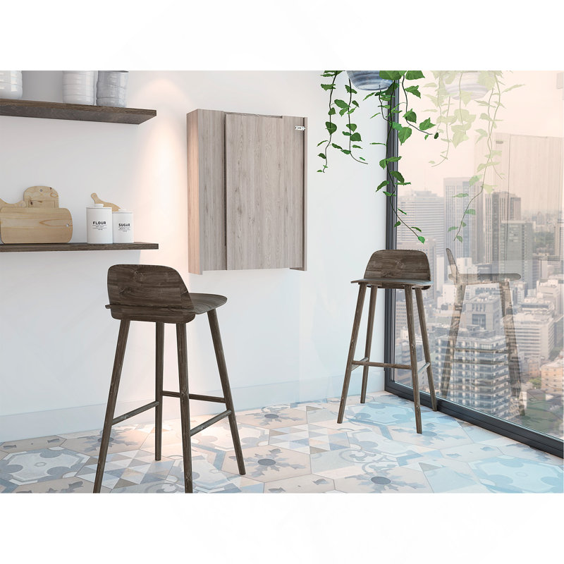 Bureau rectangulaire gris clair pliable, Beige, H 31,4 po x l 23,6 po x P 6,8 po