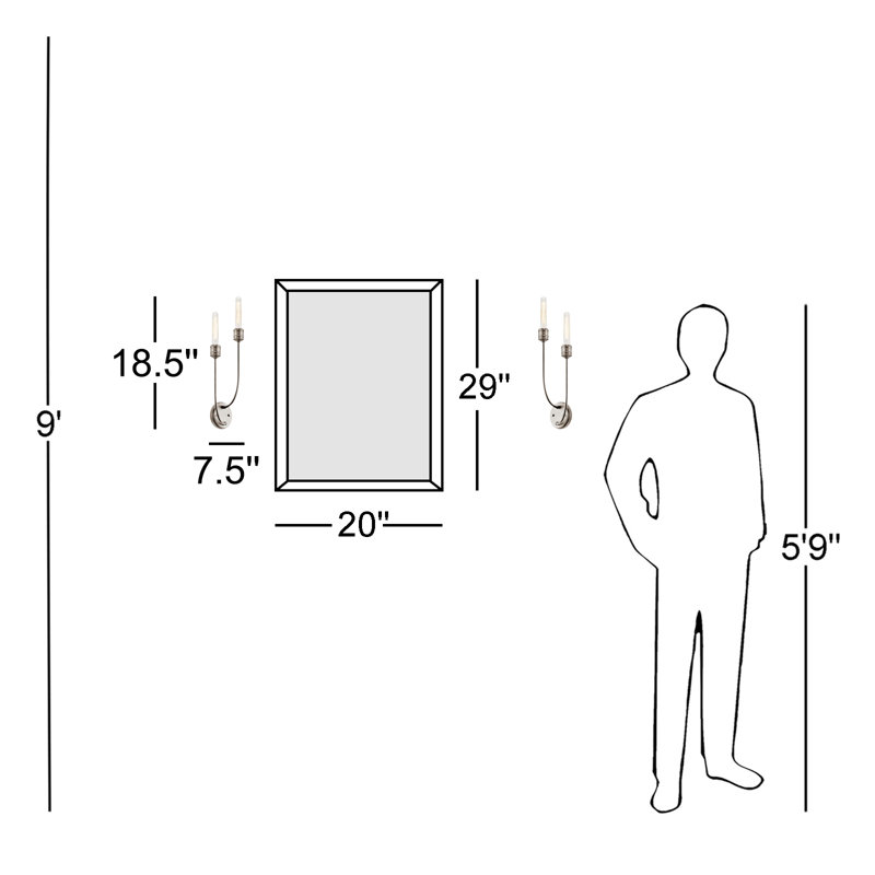 Applique murale à 2 lumières pour bougie, Étain classique