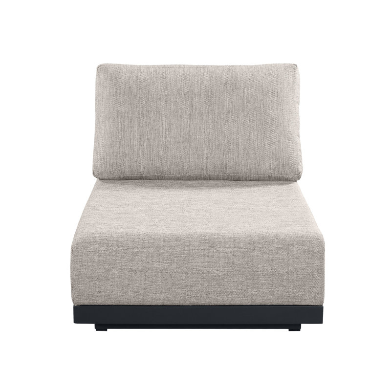 Chaise longue rembourrée en aluminium Oslo