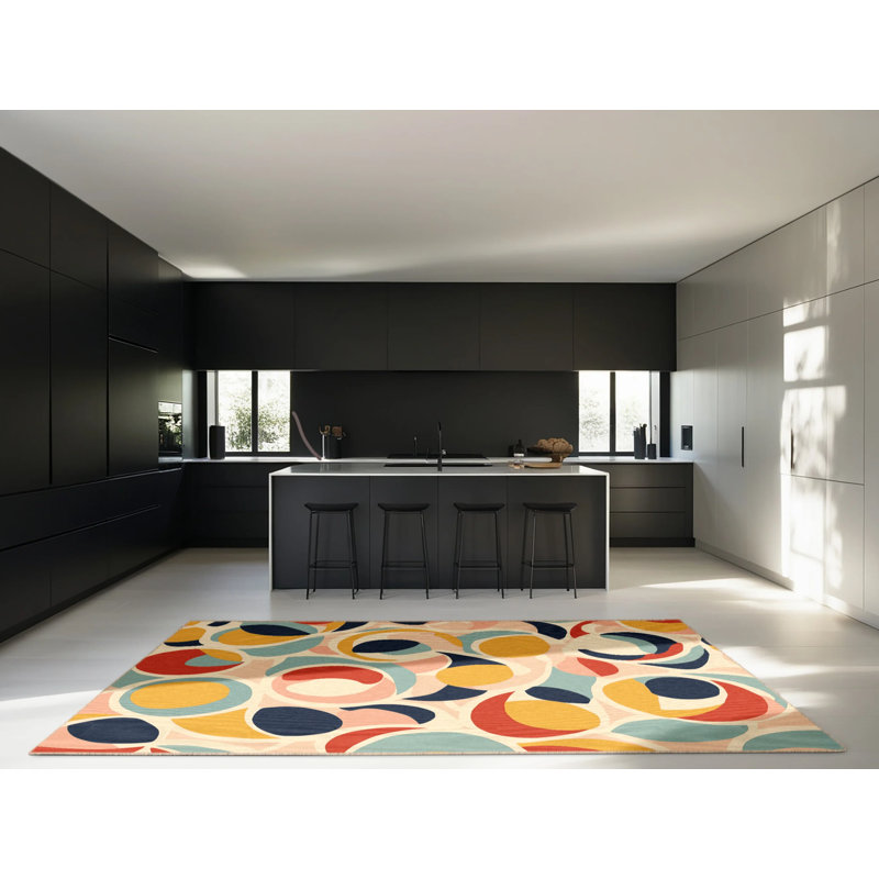 Zippy Streak Rug, Square 3'