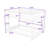 Queen Over Queen Wooden Bunk Bed With Built-In Storage Shelves And Charging Station-1665993020