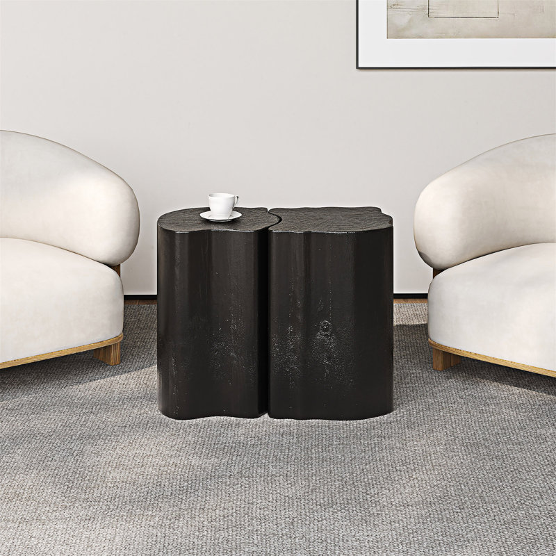 Outdoor Side Table Set, Black