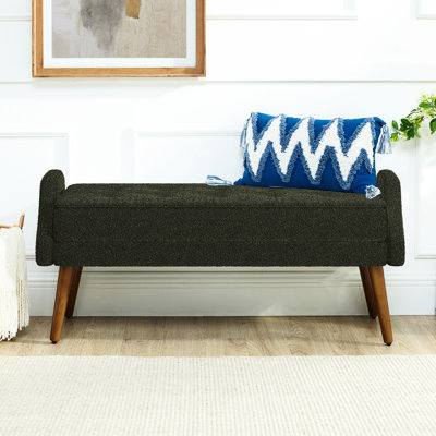 Banc de salon moderne avec coussin d'accoudoir confortable et géométrique