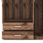 Armoire-penderie à 3 portes avec 2 tiroirs et 2 tringles suspendues-525152020