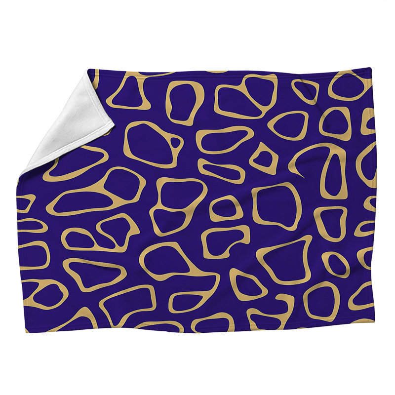 Jeté en molleton - Jetés pour canapés ou lits, L 60 po x l 50 po, Beige / motif de peau d'animal