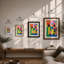 Colour Grid Geometric - Framed Print-1320274350-1320274336