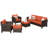 Jyron 5 - Person Patio Conversation Set with Cushions-86180488-98961577-98961578