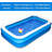 Inflatable Swimming Pool 103" X69" X20" Full-Sized Lounge Pool for Kiddie, Adults, Easy Set Family for Backyard Summer Water Party Outdoor Kiddie Pools-114886596