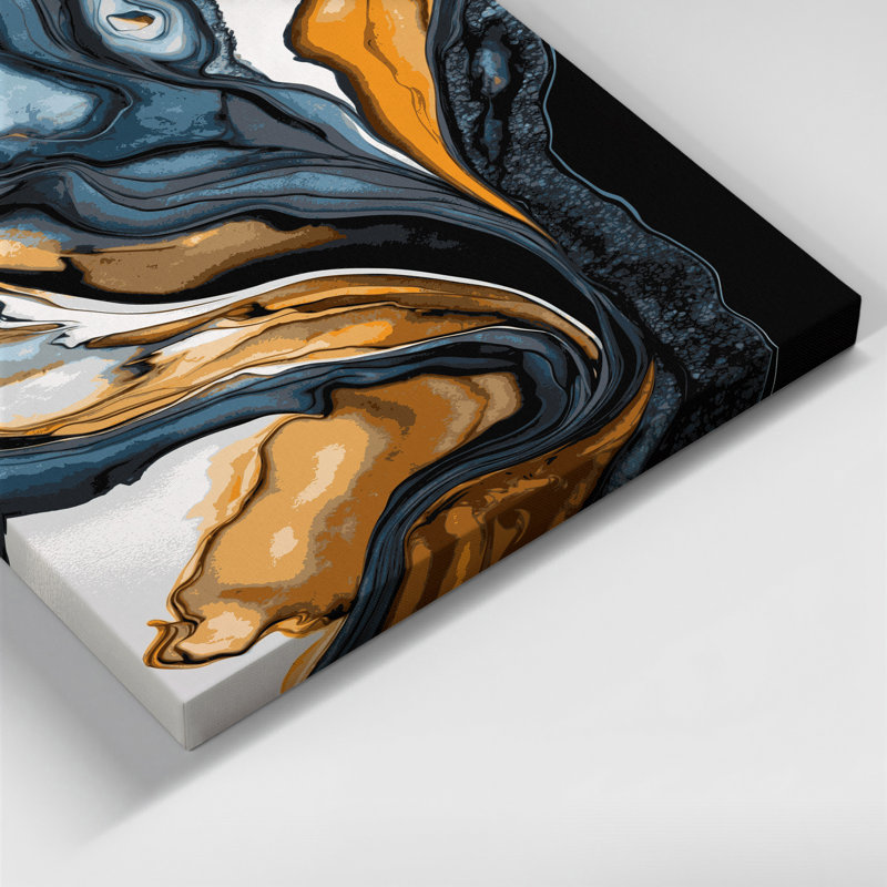Aquarelle abstraite 78, art mural sur toile beige, H 20 po x l 16 po