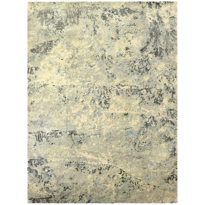 Wool And Silk Nepal One-of-a-Kind Rectangle 9' X 12' Area Rug