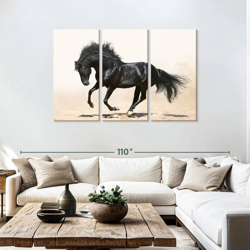 Black Stallion, 48" H x 74" W
