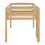 Lit mezzanine bas en bois avec échelle