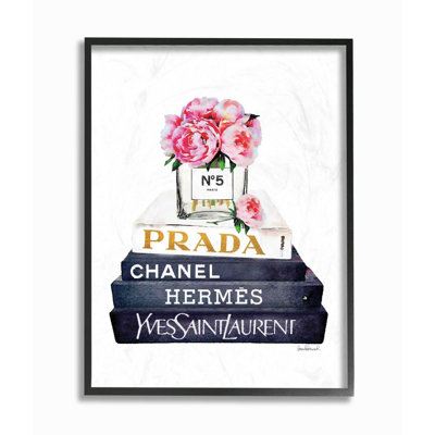 « styleing designer fleurs bookstack blue gold », peinture