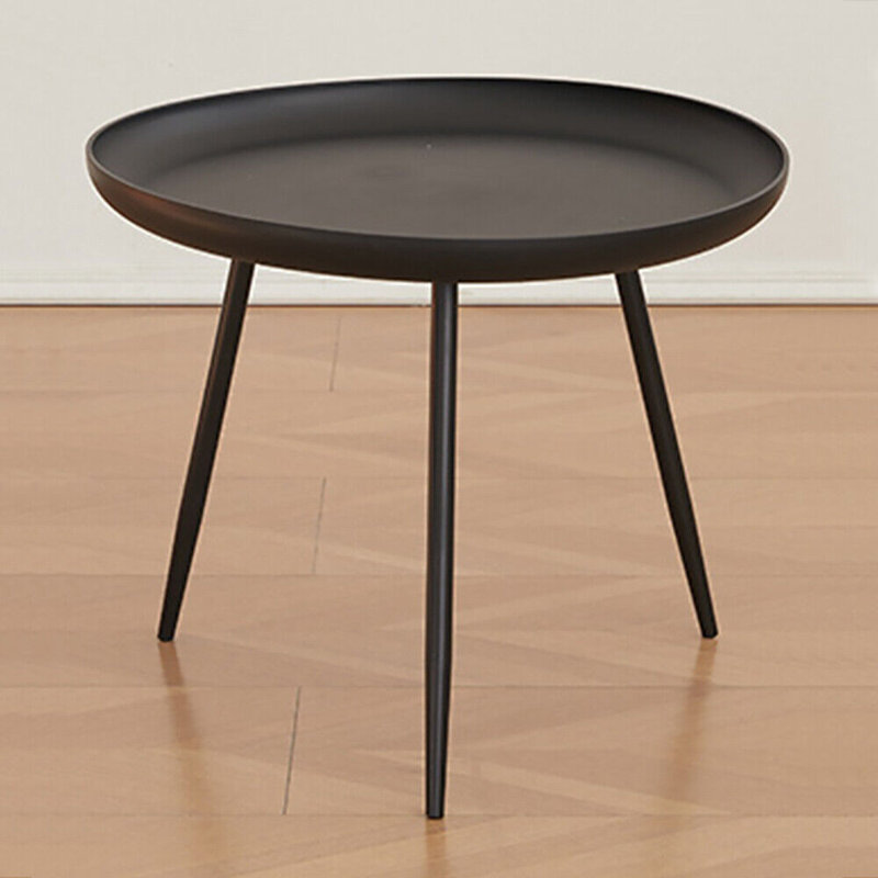 Table de bout ronde moderne avec 3 pieds et table d'appoint étroite pour le salon et la chambre à coucher