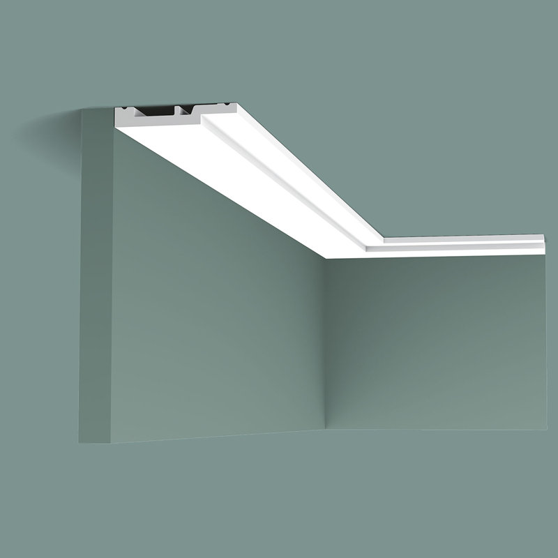 White High Impact Polystyrene Baseboard Moulding 78"