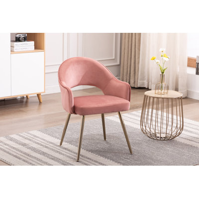 45.49cm H Velvet Upholstered Armchair