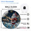 Horloge murale avec horloge murale en verre 12 po