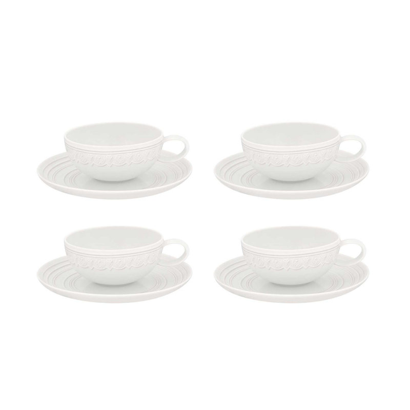 Ornement tasse à thé et soucoupe