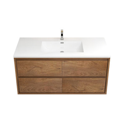 Ensemble de meuble-lavabo simple mural 48 po Azden