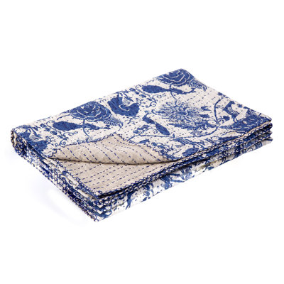 Jeté en coton Kantha