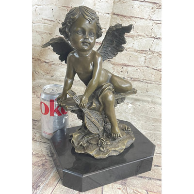 Statue déco rétro rétro français chérubin Putti Spelter