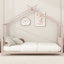 Lit plateforme simple en métal, rose-933935584