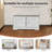 Modern Louvered Shoe Storage Bench With Cushion, Compact 4-Compartment Organizer, Adjustable Interior Shelves, Durable White Shoe Cabinet For Entryway, Bedroom, Or Small Spaces