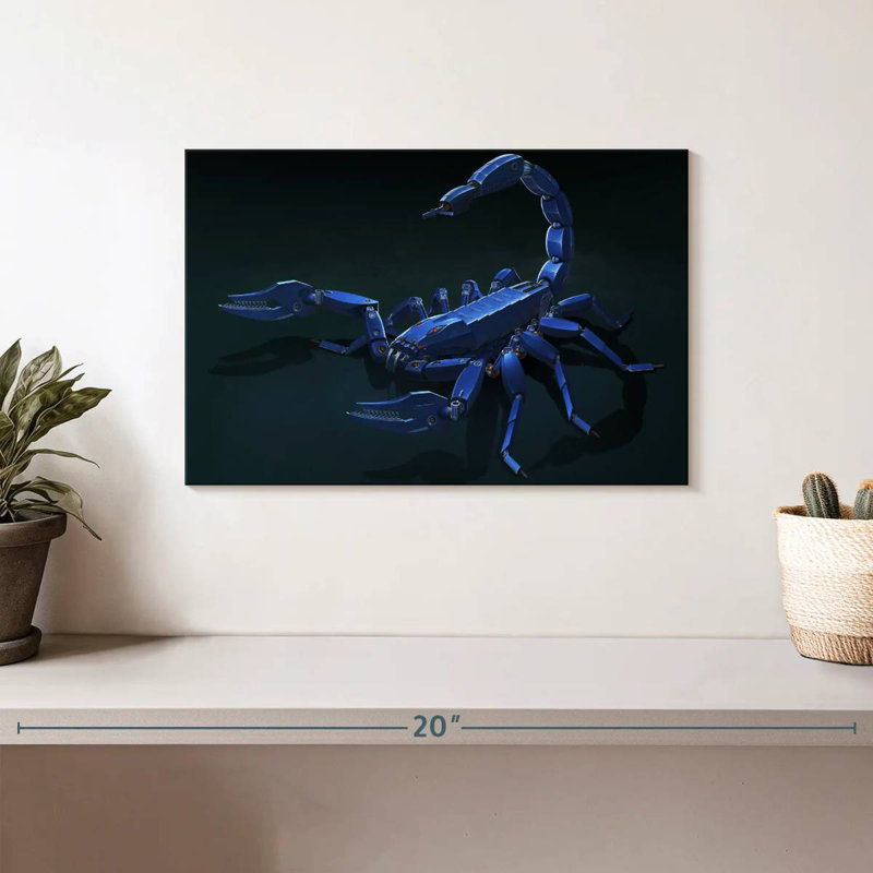 Scorpion en métal Kelan, H 8 po x l 12 po