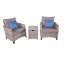 Ensemble de conversation pour 2 personnes avec coussins Rand Wicker / Rattan