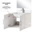 24 po L x P 22 po. Meuble-lavabo blanc brillant avec comptoir en quartz, miroir et robinet - surface de teinture blanche, P, comptoir et 18 inclus