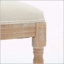 Ensemble de 2 tabourets de bar en bois massif de style champêtre classique avec sièges rembourrés pour une utilisation intérieure et extérieure