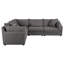 Canapé modulaire noir 5 pièces