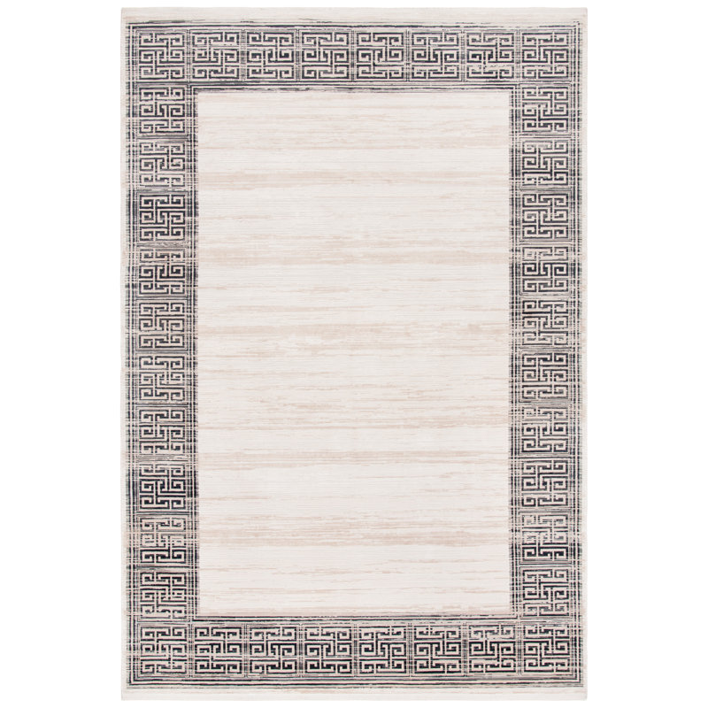 Tapis ivoire / noir Signature 604, Rectangle 9 pi 8 po x 13 pi