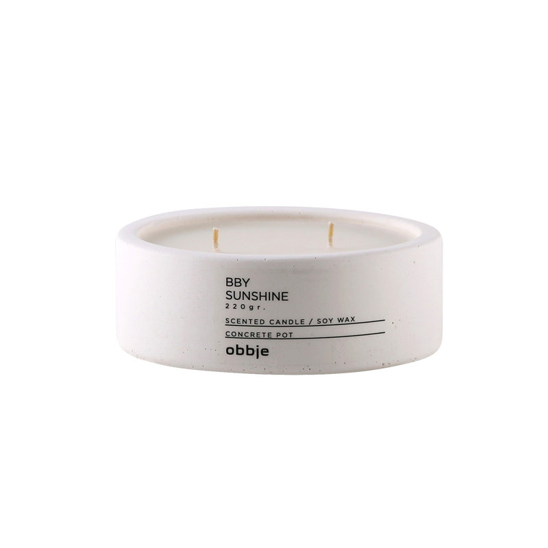 Candly Sandalwood Scented Tumbler Candle with Concrete Holder